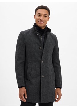 Andrew James Płaszcz z zawartością wełny Mężczyźni antracytowy wzorzysty ze sklepu vangraaf w kategorii Płaszcze męskie - zdjęcie 185957348