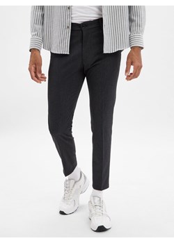 Drykorn Męskie spodnie materiałowe - Ajend Mężczyźni antracytowy marmurkowy ze sklepu vangraaf w kategorii Spodnie męskie - zdjęcie 185957355