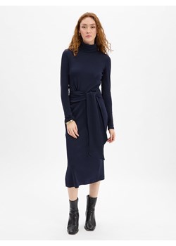 Lauren Ralph Lauren Damska sukienka z dzianiny Kobiety Prążki granatowy jednolity ze sklepu vangraaf w kategorii Sukienki - zdjęcie 185957447