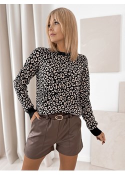 sweter antonella czarno-beżowy one size ze sklepu UBRA w kategorii Swetry damskie - zdjęcie 185958595