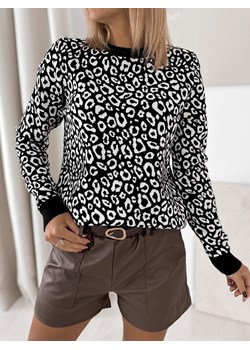 sweter antonella czarno-biały one size ze sklepu UBRA w kategorii Swetry damskie - zdjęcie 185958599