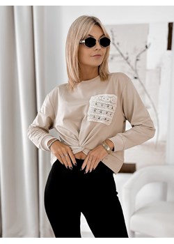 bluza clorinda beżowa one size ze sklepu UBRA w kategorii Bluzy damskie - zdjęcie 185959306