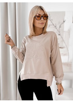 bluza tancredi beżowa one size ze sklepu UBRA w kategorii Bluzy damskie - zdjęcie 185959327