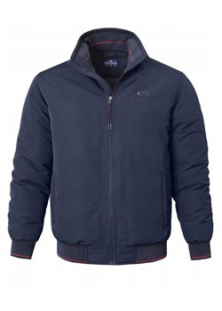 Ocieplona Zimowa Kurtka z Wysokim Kołnierzem - Pako Jeans - Granatowa KUPJNSdiumGR ze sklepu JegoSzafa.pl w kategorii Kurtki męskie - zdjęcie 185959719