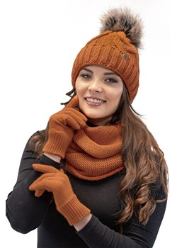 Komplet czapka+komin+rękawiczki Vivisence 7014 Kmpl+R pomarańczowy - id: 26442 - marki Vivisence - 185960317 Komplet czapka+komin+rękawiczki Vivisence 7014 Kmpl+R pomarańczowy ze sklepu kontri.pl w kategorii Czapki zimowe damskie - zdjęcie 185960317