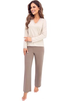 Donna długa piżama damska cappuccino-beż Daphne, Kolor cappuccino-beż, Rozmiar S, Donna - id: 217050 - marki Donna - 185960827 Donna długa piżama damska cappuccino-beż Daphne, Kolor cappuccino-beż, Rozmiar S, Donna ze sklepu Primodo w kategorii Piżamy damskie - zdjęcie 185960827