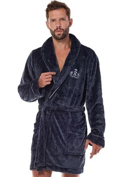 Krótki szlafrok męski 2454, Kolor grafitowy, Rozmiar 2XL, L&amp;L ze sklepu Primodo w kategorii Szlafroki męskie - zdjęcie 185961147