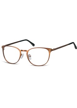 Okulary oprawki damskie kocie oczy stalowe Sunoptic 992G brązowe ze sklepu Stylion w kategorii Zegarki - zdjęcie 185961989