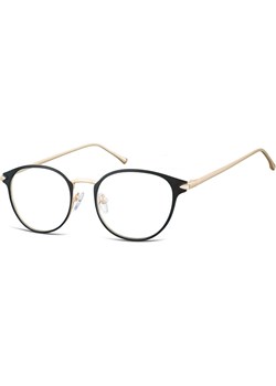 Oprawki okularowe kocie oczy damskie stalowe Sunoptic 940A czarno-złote ze sklepu Stylion w kategorii Okulary korekcyjne damskie - zdjęcie 185961997