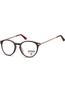 Okrągłe Okulary oprawki optyczne,lenonki korekcyjne Montana MA63D ciemny brązowy + pomarańczowy ze sklepu Stylion w kategorii Okulary korekcyjne męskie - zdjęcie 185962047