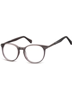 Okrągłe Okulary oprawki zerówki korekcyjne Sunoptic AC39E ciemnoszare transparentne ze sklepu Stylion w kategorii Zegarki - zdjęcie 185962138