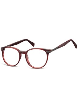 Okrągłe Okulary oprawki zerówki korekcyjne Sunoptic AC39F ciemnoczerwone ze sklepu Stylion w kategorii Okulary korekcyjne męskie - zdjęcie 185962139