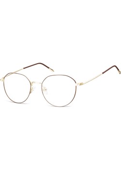 Lenonki Okulary oprawki optyczne 928F złote + ciemnobrązowe ze sklepu Stylion w kategorii Zegarki - zdjęcie 185962186