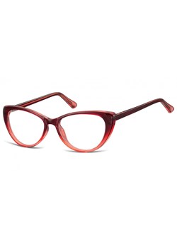 Okulary oprawki korekcyjne Kocie Oczy zerówki Sunoptic CP138B gradient burgundowy ze sklepu Stylion w kategorii Okulary korekcyjne damskie - zdjęcie 185962318