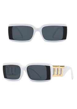 Damskie okulary przeciwsłoneczne z filtrem UV400 białe ST-MAX5C ze sklepu Stylion w kategorii Okulary przeciwsłoneczne damskie - zdjęcie 185962457