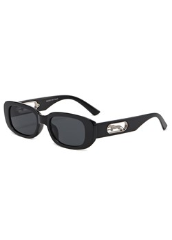 Damskie owalne okulary przeciwsłoneczne z filtrem UV400 czarne ST-FAS1A ze sklepu Stylion w kategorii Okulary przeciwsłoneczne damskie - zdjęcie 185962579