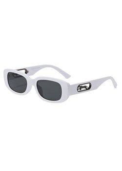 Damskie owalne okulary przeciwsłoneczne z filtrem UV400 białe ST-FAS1C ze sklepu Stylion w kategorii Okulary przeciwsłoneczne damskie - zdjęcie 185962605