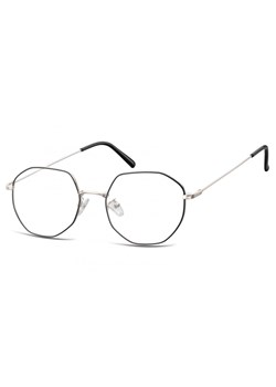 Lenonki Sześciokątne Okulary oprawki optyczne 925F czarno-srebrne ze sklepu Stylion w kategorii Zegarki - zdjęcie 185962617