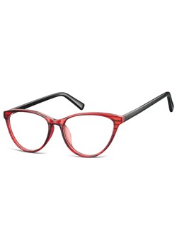 Oprawki korekcyjne okulary Kocie Oczy zerówki Sunoptic CP127A czerwono-czarne ze sklepu Stylion w kategorii Zegarki - zdjęcie 185962638