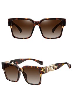 Damskie kwadratowe okulary przeciwsłoneczne z filtrem UV400 panterkowe ST-MAX7A ze sklepu Stylion w kategorii Okulary przeciwsłoneczne damskie - zdjęcie 185962697