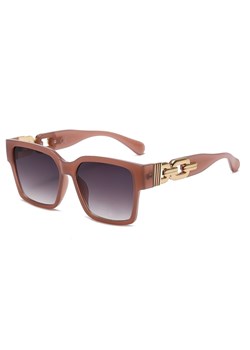 Damskie kwadratowe okulary przeciwsłoneczne z filtrem UV400 brudny róż ST-MAX7B ze sklepu Stylion w kategorii Okulary przeciwsłoneczne damskie - zdjęcie 185962699