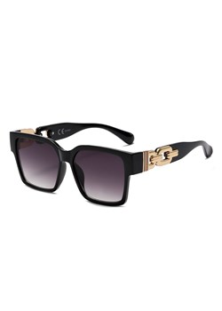 Damskie kwadratowe okulary przeciwsłoneczne z filtrem UV400 czarne ST-MAX7E ze sklepu Stylion w kategorii Okulary przeciwsłoneczne damskie - zdjęcie 185962716