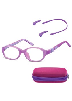 Elastyczne dziecięce oprawki okularowe zerówki owalne + gumka Sunoptic K1 fioletowe - id: 344 - marki Sunoptic - 185962867 Elastyczne dziecięce oprawki okularowe zerówki owalne + gumka Sunoptic K1 fioletowe ze sklepu Stylion w kategorii Akcesoria dziecięce - zdjęcie 185962867