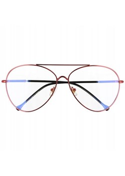 Okulary Pilotki z filtrem światła niebieskiego do komputera zerówki 2529-4 ze sklepu Stylion w kategorii Okulary zerówki damskie - zdjęcie 185962956