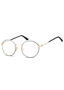 Lenonki okrągłe Okulary oprawki optyczne 919A złoto-czarne ze sklepu Stylion w kategorii Okulary korekcyjne damskie - zdjęcie 185963187