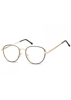 Owalne Okulary oprawki optyczne 918C czarno-złote ze sklepu Stylion w kategorii Okulary korekcyjne damskie - zdjęcie 185963195