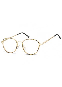 Owalne Okulary oprawki optyczne 918D złote+panterka ze sklepu Stylion w kategorii Okulary korekcyjne damskie - zdjęcie 185963197