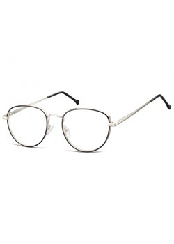 Owalne Okulary oprawki optyczne 918E czarno-srebrne ze sklepu Stylion w kategorii Okulary korekcyjne damskie - zdjęcie 185963198