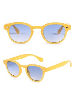 Bursztynowe okulary przeciwsłoneczne owalne z niebieskimi soczewkami w kat.2 SVM-14 ze sklepu Stylion w kategorii Okulary przeciwsłoneczne damskie - zdjęcie 185963205