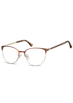 Okulary oprawki korekcyjne kocie oczy zerówki Sunoptic 914E złoto-brązowe - id: 5224 - marki Sunoptic - 185963256 Okulary oprawki korekcyjne kocie oczy zerówki Sunoptic 914E złoto-brązowe ze sklepu Stylion w kategorii Okulary korekcyjne damskie - zdjęcie 185963256