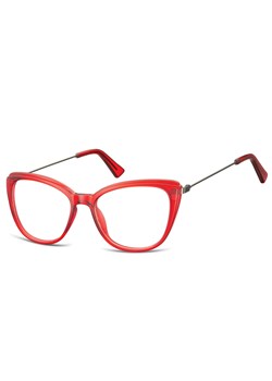 Oprawki korekcyjne okulary Kocie Oczy zerówki damskie CP121F czerwone ze sklepu Stylion w kategorii Okulary korekcyjne damskie - zdjęcie 185963265
