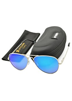 Okulary Pilotki Przeciwsłoneczne Polaryzacyjne z niebieską lustrzanką Stylion STL-03C15 ze sklepu Stylion w kategorii Okulary przeciwsłoneczne damskie - zdjęcie 185963269