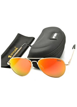 Okulary Pilotki Przeciwsłoneczne Polaryzacyjne z pomarańczową lustrzanką Stylion STL-03C3 ze sklepu Stylion w kategorii Okulary przeciwsłoneczne męskie - zdjęcie 185963276