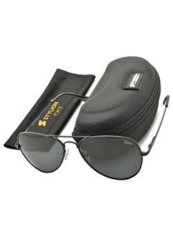 Czarne Okulary Pilotki Przeciwsłoneczne Polaryzacyjne Stylion STL-03C1 ze sklepu Stylion w kategorii Okulary przeciwsłoneczne damskie - zdjęcie 185963279