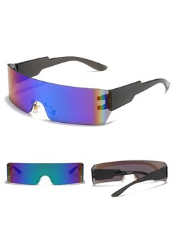 Futurystyczne okulary przeciwsłoneczne z filtrem UV400 Czarne SVM-16B ze sklepu Stylion w kategorii Okulary przeciwsłoneczne męskie - zdjęcie 185963319