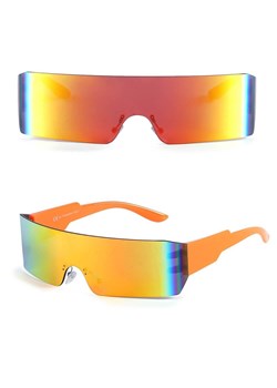 Futurystyczne okulary przeciwsłoneczne z filtrem UV400 Pomarańczowe SVM-16D ze sklepu Stylion w kategorii Okulary przeciwsłoneczne męskie - zdjęcie 185963339