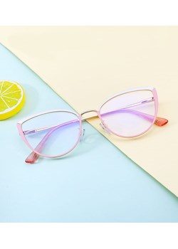 Okulary kocie do komputera damskie z filtrem BLUE Light zerówki 2583-5 ze sklepu Stylion w kategorii Okulary zerówki damskie - zdjęcie 185963346
