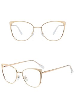 Okulary kocie do komputera damskie z filtrem BLUE Light zerówki 2585-1 ze sklepu Stylion w kategorii Okulary zerówki damskie - zdjęcie 185963348