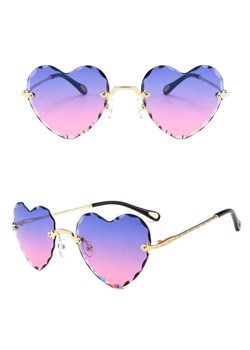 Damskie okulary przeciwsłoneczne Serca Glamour bezramkowe SKK-02B ze sklepu Stylion w kategorii Okulary przeciwsłoneczne damskie - zdjęcie 185963349