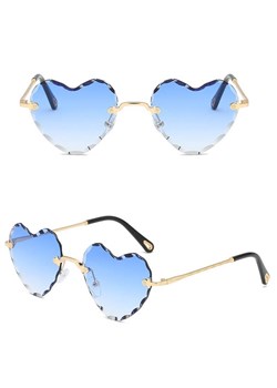 Damskie okulary przeciwsłoneczne Serca Glamour bezramkowe SKK-02D ze sklepu Stylion w kategorii Okulary przeciwsłoneczne damskie - zdjęcie 185963355
