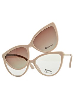 Blado różowe damskie kocie okulary do komputera z nakładką przeciwsłoneczną Clip-on 2593-2 ze sklepu Stylion w kategorii Zegarki - zdjęcie 185963465