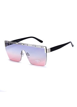 Damskie okulary przeciwsłoneczne Glamour półramkowe kwadratowe pełne szkło SKK-04C ze sklepu Stylion w kategorii Okulary przeciwsłoneczne damskie - zdjęcie 185963469