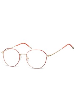 Lenonki Okulary oprawki optyczne 928H złoto-czerwone ze sklepu Stylion w kategorii Okulary korekcyjne damskie - zdjęcie 185963546