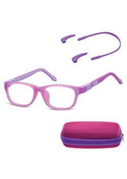 Elastyczne dziecięce oprawki okularowe zerówki prostokątne + gumka Sunoptic K5 fioletowe - id: 463 - marki Sunoptic - 185963879 Elastyczne dziecięce oprawki okularowe zerówki prostokątne + gumka Sunoptic K5 fioletowe ze sklepu Stylion w kategorii Akcesoria dziecięce - zdjęcie 185963879