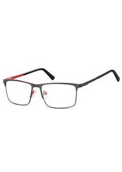 Okulary zerówki korekcyjne Nerd Prostokątne Flex 909 czarno-czerwone ze sklepu Stylion w kategorii Okulary korekcyjne męskie - zdjęcie 185964135