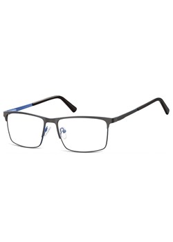 Okulary zerówki korekcyjne Nerd Prostokątne Flex 909A czarno-niebieskie ze sklepu Stylion w kategorii Okulary korekcyjne męskie - zdjęcie 185964136
